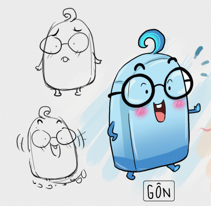 cartoon short animation - character develop